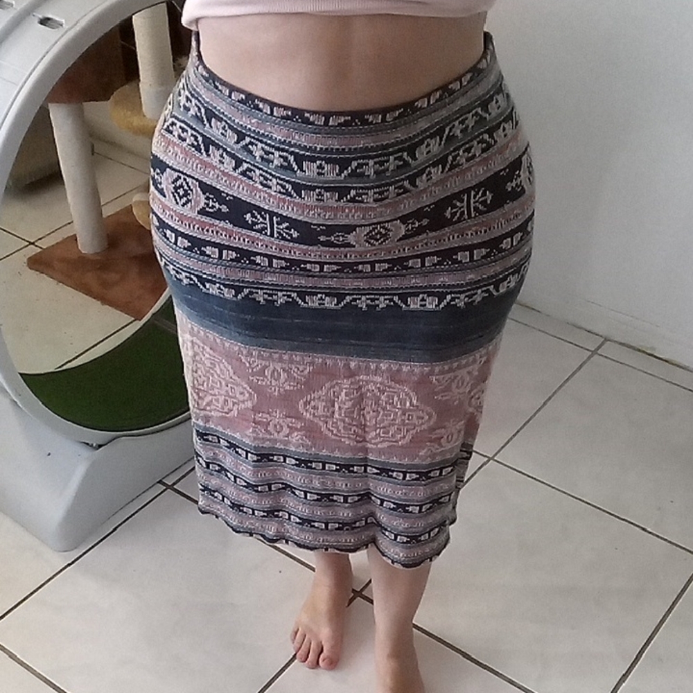 Ralph Lauren Multicolor Patterned Midi Skirt - image 1